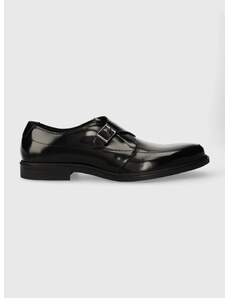 Δερμάτινα κλειστά παπούτσια HUGO Kerr χρώμα: μαύρο, 50512733