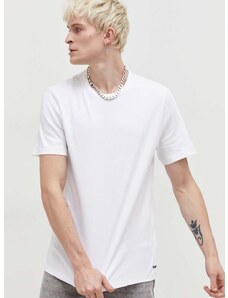 Βαμβακερό μπλουζάκι HUGO χρώμα: άσπρο