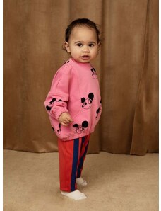 Παιδική βαμβακερή μπλούζα Mini Rodini χρώμα: ροζ