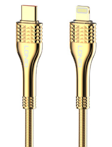 UMIDIGI LDNIO καλώδιο Lightning σε USB-C LC651I, 30W, 1m, χρυσό