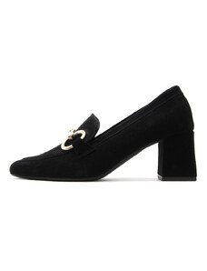 SUEDE LEATHER MID HEEL PUMPS WOMEN BACALI COLLECTION