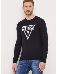 Ένα πουλόβερ σε μείγμα μεταξιού Guess χρώμα: μαύρο