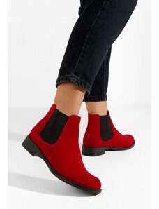 Zapatos Γυναικεία δερμάτινα μποτάκια Campina V2 κοκκινο