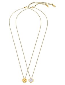 BREEZE Necklace Zircons | Silver 925° Gold Plated 411008.1