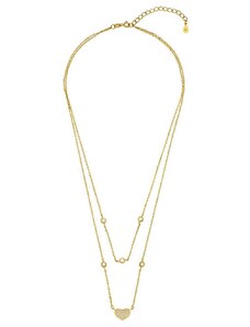 BREEZE Necklace Zircons | Silver 925° Gold Plated 413001.1