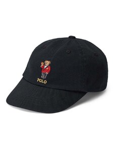 Παιδικό βαμβακερό καπέλο μπέιζμπολ Polo Ralph Lauren χρώμα: μαύρο