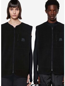 Αμάνικο μπουφάν Rains Fleece Vest χρώμα: μαύρο
