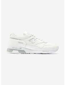 Δερμάτινα αθλητικά παπούτσια New Balance M1500WHI χρώμα: άσπρο