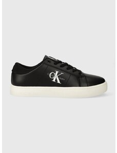 Δερμάτινα αθλητικά παπούτσια Calvin Klein Jeans CLASSIC CUPSOLE LOW ML LTH χρώμα: μαύρο, YM0YM00864