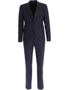 Emporio Armani Ανδρικό Κοστούμι, Σκούρο Μπλε, Μαλλί, 2024, M M
