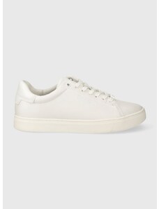 Δερμάτινα αθλητικά παπούτσια Calvin Klein CLEAN CUPSOLE LACE UP χρώμα: άσπρο, HW0HW01863