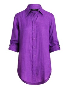 RALPH LAUREN Πουκαμισο Tissue Linen-Shirt 200782777050 purple jasper