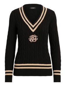 RALPH LAUREN Πουλοβερ Gassed Cotton-Ls Sweater 200918922005 black/birch tan