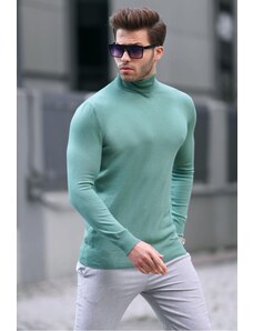 Madmext Men's Green Turtleneck Knitwear Sweater 6809