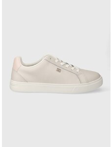 Δερμάτινα αθλητικά παπούτσια Tommy Hilfiger ESSENTIAL COURT SNEAKER χρώμα: άσπρο, FW0FW07686