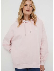 Μπλούζα Tommy Hilfiger χρώμα: ροζ, με κουκούλα