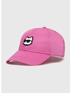 Καπέλο Karl Lagerfeld χρώμα: ροζ