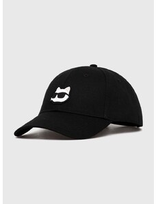 Βαμβακερό καπέλο του μπέιζμπολ Karl Lagerfeld χρώμα: μαύρο