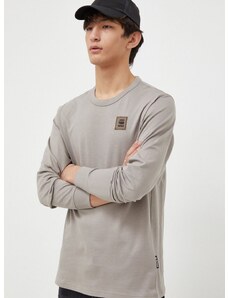 Βαμβακερή μπλούζα με μακριά μανίκια G-Star Raw χρώμα: γκρι