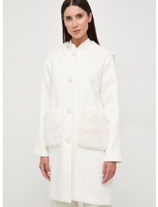 Μάλλινο παλτό Custommade χρώμα: μπεζ