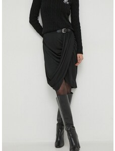 Φούστα Lauren Ralph Lauren χρώμα: μαύρο