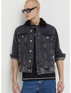 Τζιν μπουφάν Karl Lagerfeld Jeans ανδρικό, χρώμα: μαύρο