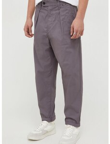 Βαμβακερό παντελόνι G-Star Raw χρώμα: μοβ