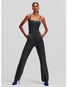 Ολόσωμη φόρμα τζιν Karl Lagerfeld Jeans χρώμα: γκρι