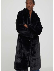 Παλτό Abercrombie & Fitch χρώμα: μαύρο