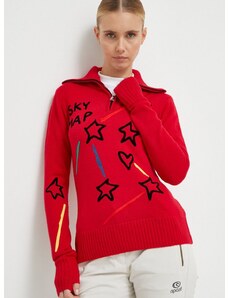 Μάλλινο πουλόβερ Rossignol JCC γυναικείο, χρώμα: κόκκινο