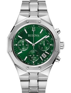 BULOVA Precisionist Chronograph - 96B409 Silver case with Stainless Steel Bracelet