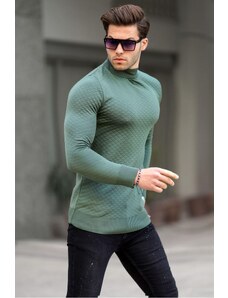 Madmext Khaki Men's Turtleneck Knitwear Sweater 6857