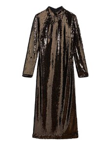 TED BAKER Φορεμα Brookly Sequin Tube Dress With Long Fitted Sleeve 265512 dk-brown