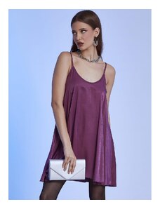 Celestino Mini σατέν φόρεμα μωβ για Γυναίκα