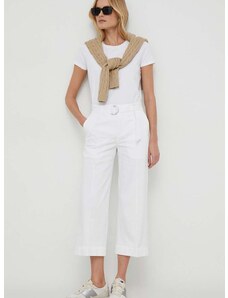 Παντελόνι Lauren Ralph Lauren χρώμα: άσπρο