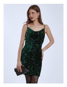 Celestino Mini βελούδινο φόρεμα με παγιέτες πρασινο σκουρο για Γυναίκα
