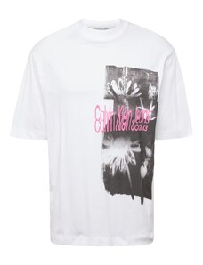 Calvin Klein Jeans Μπλουζάκι γκρι / ανοικτό ροζ / μαύρο / λευκό