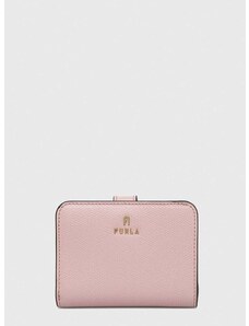 Δερμάτινο πορτοφόλι Furla γυναικεία, χρώμα: ροζ