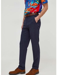 Παντελόνι από μείγμα μαλλιού Polo Ralph Lauren χρώμα: ναυτικό μπλε