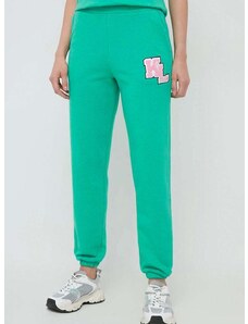Παντελόνι φόρμας Karl Lagerfeld χρώμα: πράσινο