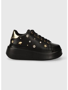 Δερμάτινα αθλητικά παπούτσια Karl Lagerfeld ANAKAPRI χρώμα: μαύρο, KL63579G