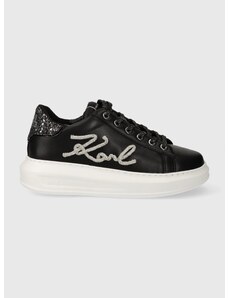 Δερμάτινα αθλητικά παπούτσια Karl Lagerfeld KAPRI χρώμα: μαύρο, KL62510G