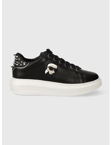 Δερμάτινα αθλητικά παπούτσια Karl Lagerfeld KAPRI χρώμα: μαύρο, KL62529N