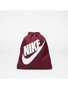 Τσάντες γυμναστηρίου Nike Heritage Drawstring Bag Night Maroon/ White