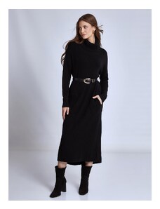 Celestino Πλεκτό φόρεμα ζιβάγκο μαυρο για Γυναίκα