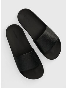 Παντόφλες Calvin Klein POOL SLIDE - MONO χρώμα: μαύρο, HW0HW01624