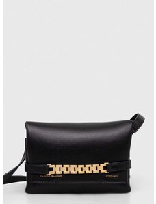 Δερμάτινη τσάντα Victoria Beckham χρώμα: μαύρο