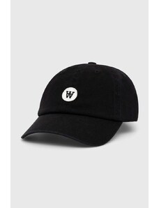 Βαμβακερό καπέλο του μπέιζμπολ Wood Wood Eli Patch χρώμα: μαύρο, 10000804.7083