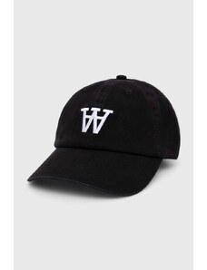 Βαμβακερό καπέλο του μπέιζμπολ Wood Wood Eli Embroidery χρώμα: μαύρο, 10000805.7083
