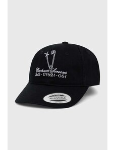 Βαμβακερό καπέλο του μπέιζμπολ Carhartt WIP Safety Pin Cap χρώμα: μαύρο, I032944.0D2XX